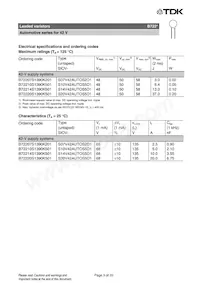 B72220S1390K501 Datasheet Page 3