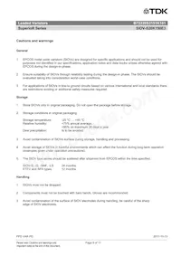 B72220S3151K101 Datasheet Pagina 9