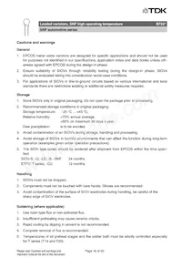 B72220X2421K502 Datasheet Page 16