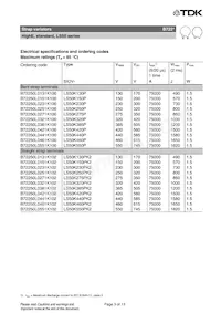 B72250L0461K102 Datasheet Page 3