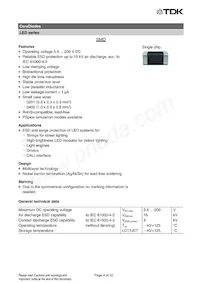 B72590D0150H060 Datasheet Pagina 4