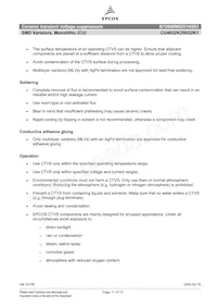 B72660M0251K093 Datasheet Pagina 11