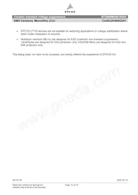 B72660M0461K093 Datasheet Pagina 12