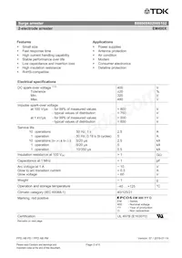 B88069X0200S102 Datasheet Page 2