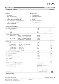 B88069X0590S102 Datasheet Pagina 2