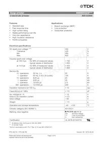 B88069X2230C103 Datasheet Pagina 2