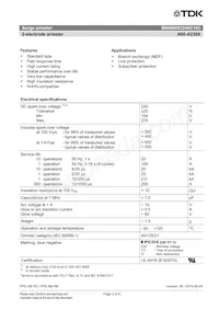 B88069X2240C103 Datasheet Pagina 2