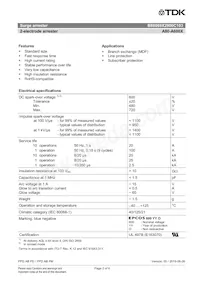 B88069X2900C103 Datasheet Pagina 2