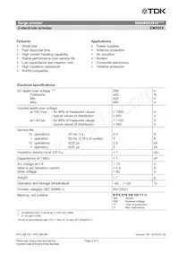 B88069X2910S102 Datasheet Page 2