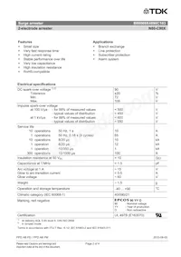 B88069X4890C103 Datasheet Pagina 2