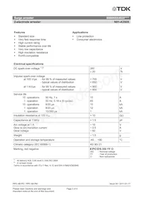 B88069X4920S102 Datasheet Pagina 2