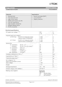 B88069X7000B502 Datasheet Pagina 2