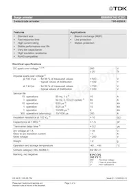 B88069X7431C203 Datasheet Page 2