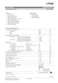 B88069X8390B502 Datasheet Pagina 2