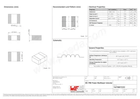 74479887222C Datasheet Cover