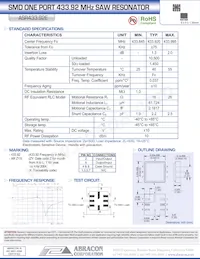 ASR433.92E-T Datasheet Cover