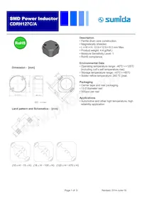 CDRH127C/ANP-820MC Datasheet Cover