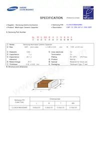 CL03C010BA3GNNC Datasheet Cover