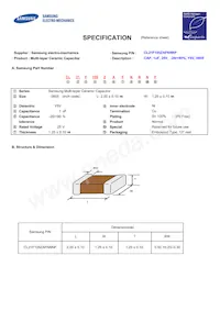 CL21F105ZAFNNNF Datasheet Cover
