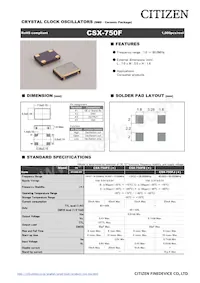 CSX750FBE32.000M-UT Datasheet Cover