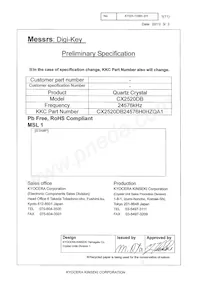 CX2520DB24576H0HZQA1 Datasheet Cover