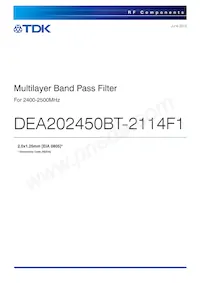 DEA202450BT-2114F1 Datasheet Cover