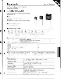 ECQ-U2A105MG Datasheet Cover