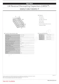 EWK212BJ106MD-T Datasheet Cover