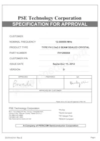 FH1200004 Datasheet Cover