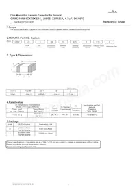 GRM219R61C475KE15J Datasheet Cover