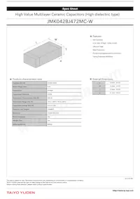 JMK042BJ472MC-W Datasheet Cover