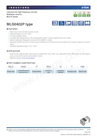 MLG0402P4N2BT000 Datasheet Copertura