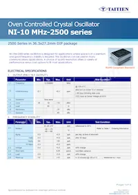 NI-10M-2553 데이터 시트 표지