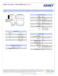 T495C106M025ZTE450 Datasheet Cover
