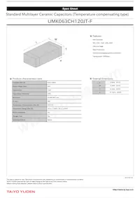 UMK063CH120JT-F Datasheet Cover