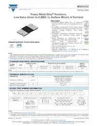 WSK25121L000FEA 데이터 시트 표지