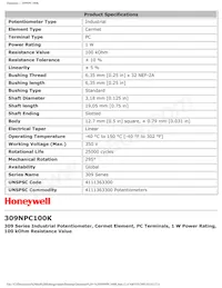 309NPC100K Datasheet Pagina 2