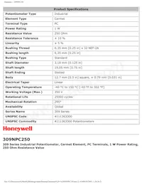 309NPC250 Datasheet Page 2