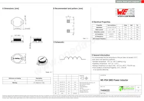 74456222 Datasheet Copertura