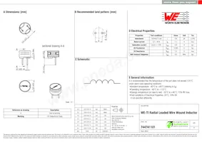 744741101 Datasheet Copertura