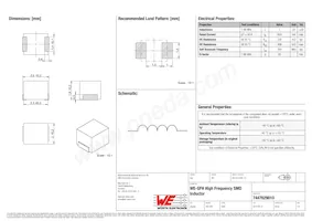 7447629010 Datasheet Copertura