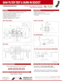 AXS-3030-06-03 Datasheet Cover