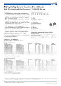 CK45-B3FD152KYNRA Datasheet Pagina 2