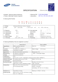 CL03C110JA3GNNH Datasheet Cover