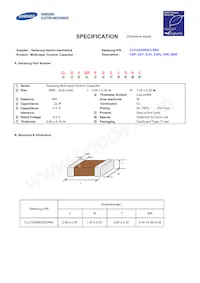 CL21A226KQCLRNC Datasheet Cover