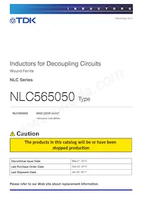 NLC565050T-821K-PF Datenblatt Cover