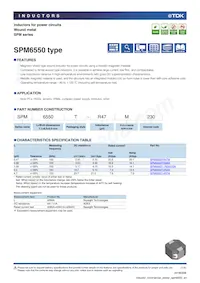 SPM6550T-2R2M Datasheet Cover