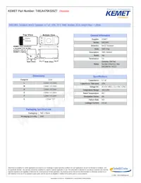 T491A475K020ZT Datasheet Cover