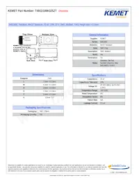 T491D106K025ZT Datasheet Cover