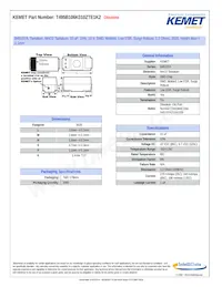 T495B106K010ZTE1K2 Datasheet Cover